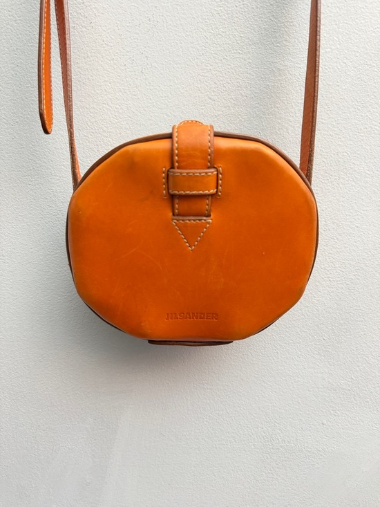 Jil Sander Handbags - Jil Sander Orange Leather Crossbody Bag